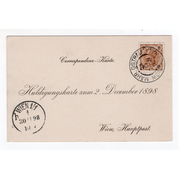 Листівка  Franz Josef Huldigungs Ferngruss 1898 #1 - Франц Йосиф