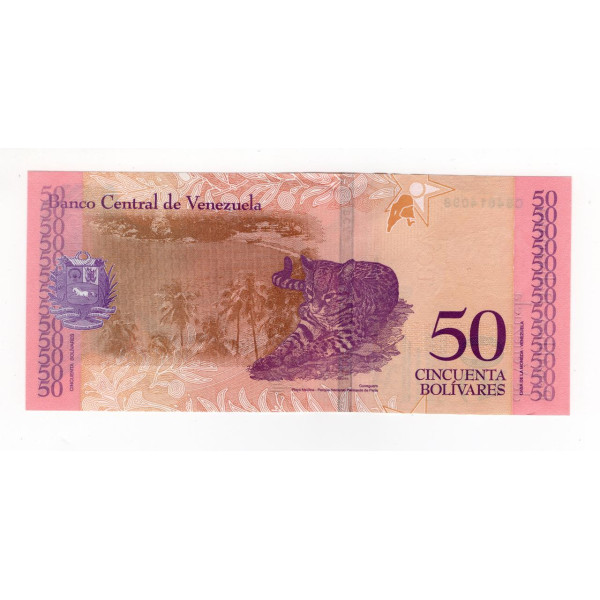 Венесуела 50 боліварів 2018 UNC