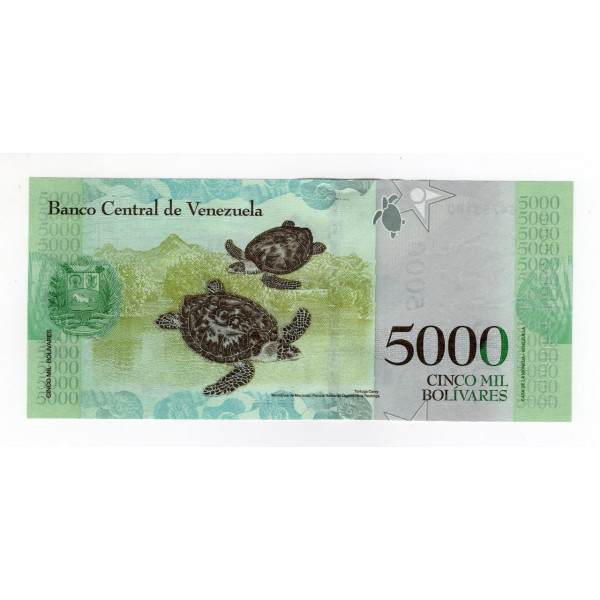 Венесуела 2017, 5000 боліварів UNC
