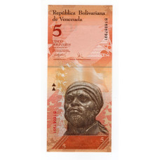 Венесуела 5 боліварів 2007 UNC