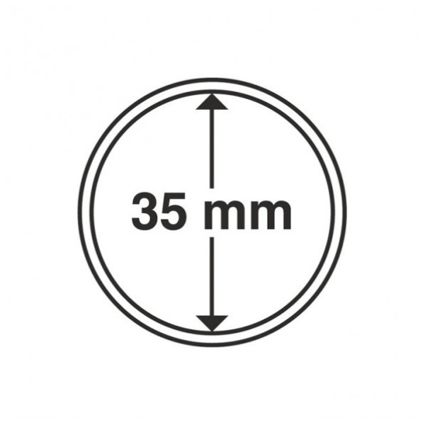 Капсула для монети 35 мм  (на 5 грн Україна)