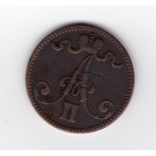 Фінляндія 10 пенні, 1897 (тираж 502.948)