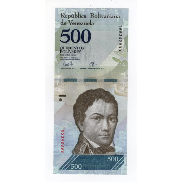 Венесуела 2017, 500 боліварів UNC Pick 94b