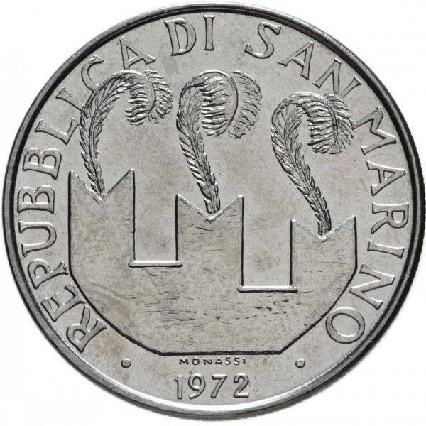 Сан-Марино 50 лір, 1972