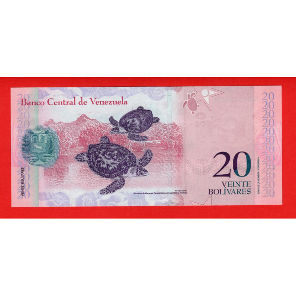 Венесуела 20 боліварів 2013 UNC