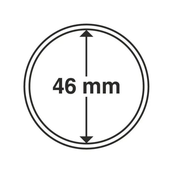 Капсула для монети 46 мм + вкладиш А (40/35/30/25/20 мм)