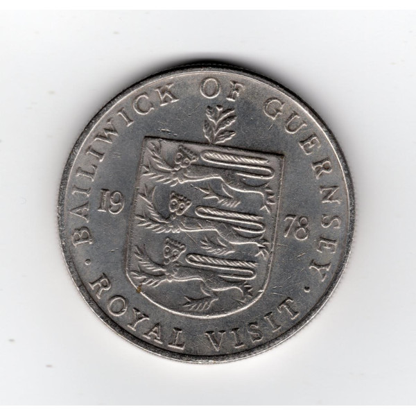 Гернсі 25 пенсів, 1978 Королівський візит
