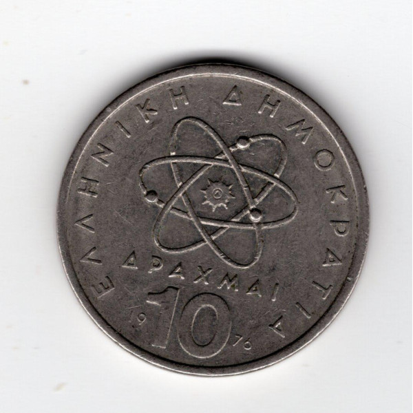 Греція 10 драхм, 1976
