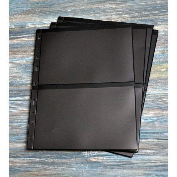 Лист для банкнот (бон) марок – 200*250 мм (Optima) 2S  (чорний - 2х сторонній)