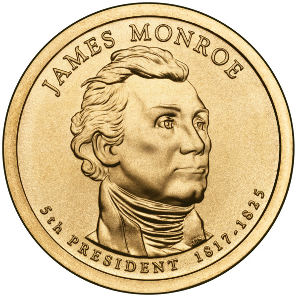США 1 долар, 2008 Президент США - Джеймс Монро (1817-1825)