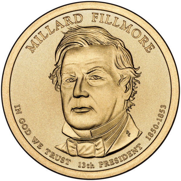 США 1 долар, 2010 Президент США - Міллард Філлмор (1850-1853)