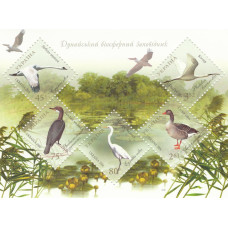 Україна 2004 Дунайський біосферний заповідник. поштовий блок Бл. 46 (615-619)  Фауна птахи